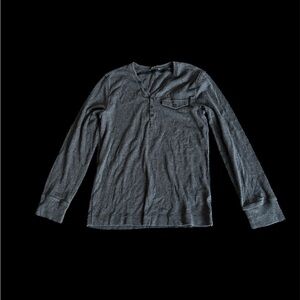 RW&CO Gray Long Sleeve Tee Classic Crew